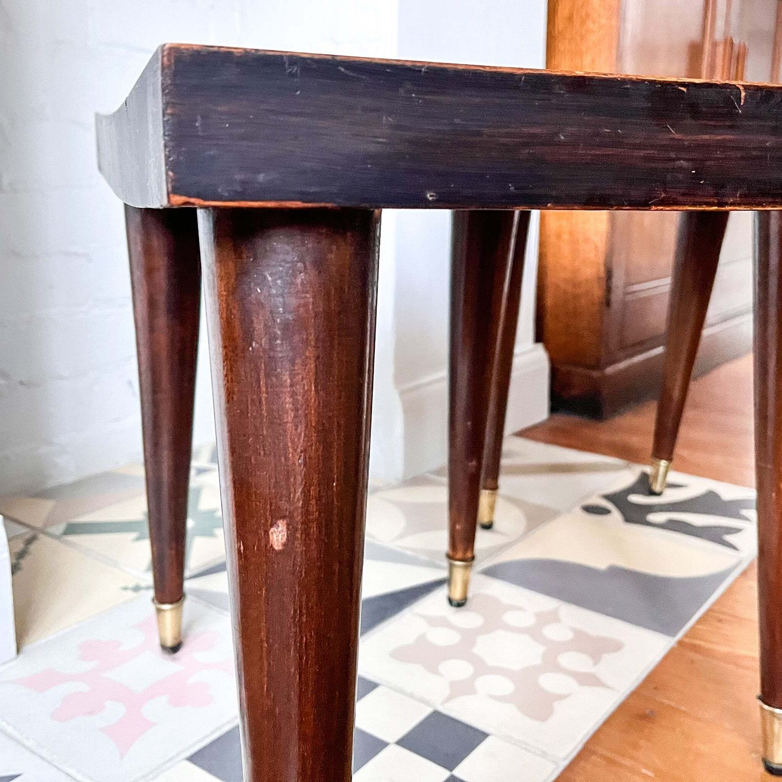 photo furniture Pair Of Italian Mid Century Side Tables / Stools