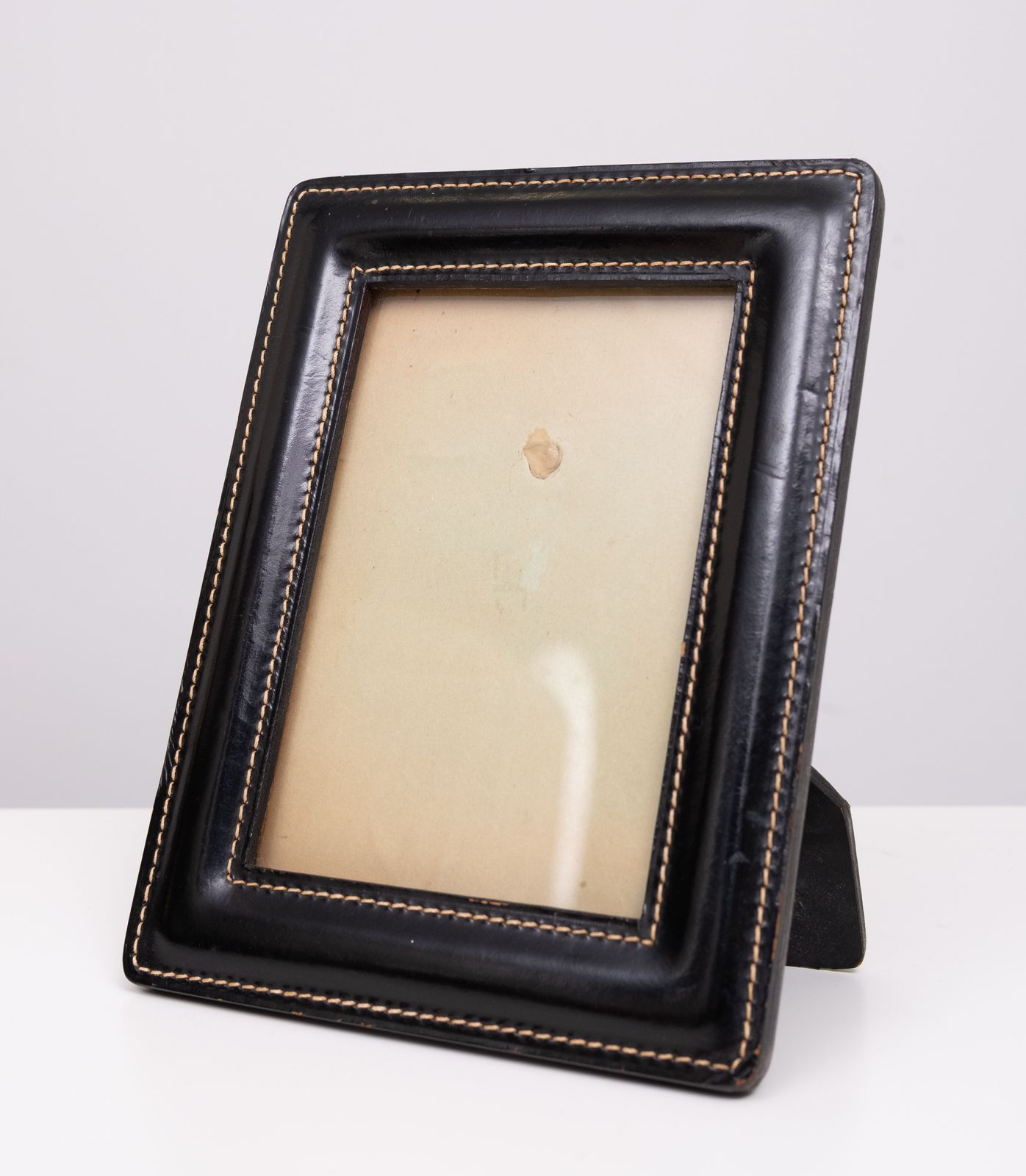 Large Exclusive Stich Leather Desk Set 1960s France photo buy