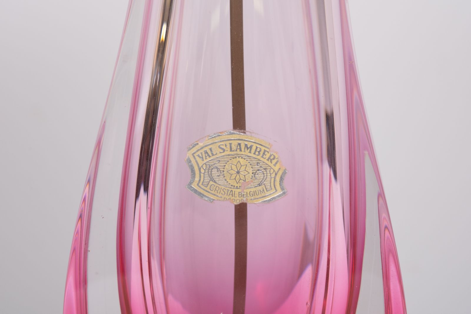 Val Saint Lambert Crystal Glass Table Lamp 1960s Belgium photo furniture