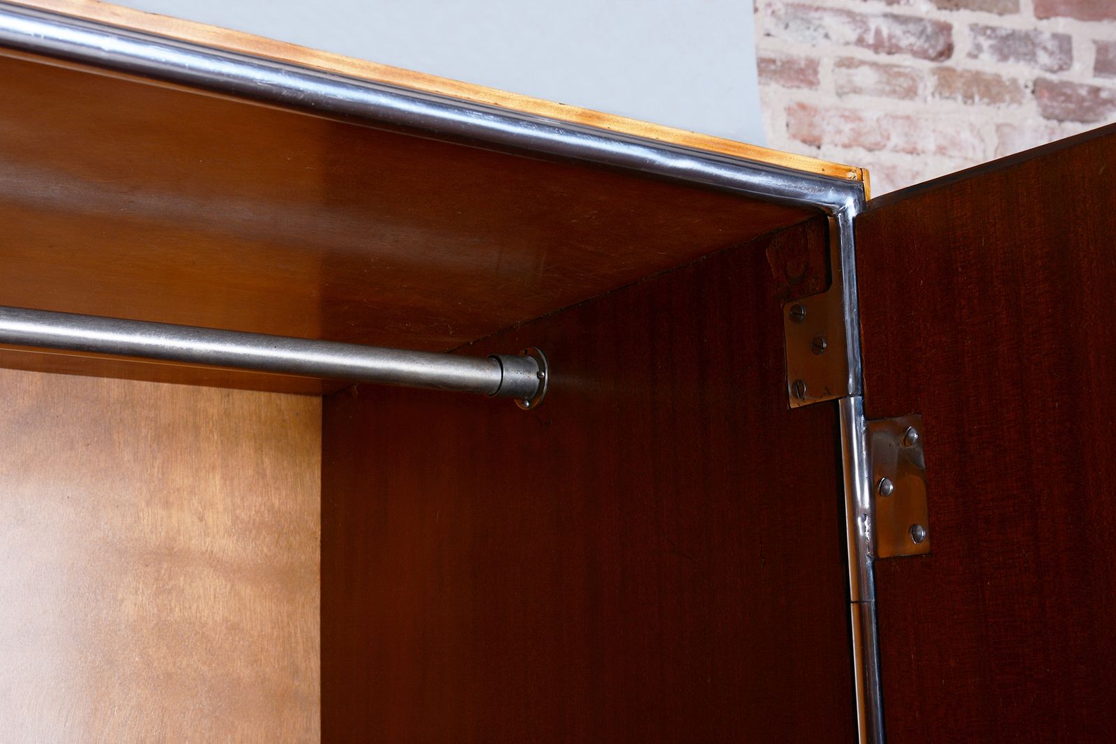 Restored Bauhaus Wardrobe, By H.J.Hagemann, Mücke Melder, Czech, 1930s photo vintage