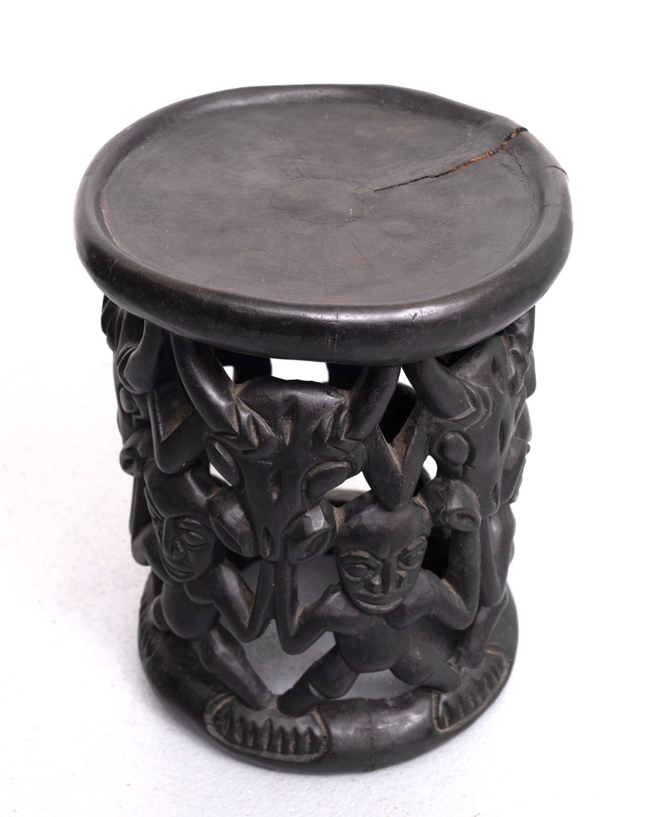 African Tribal Stool Amileke, Cameroon Africa, 1950's photo Furniture