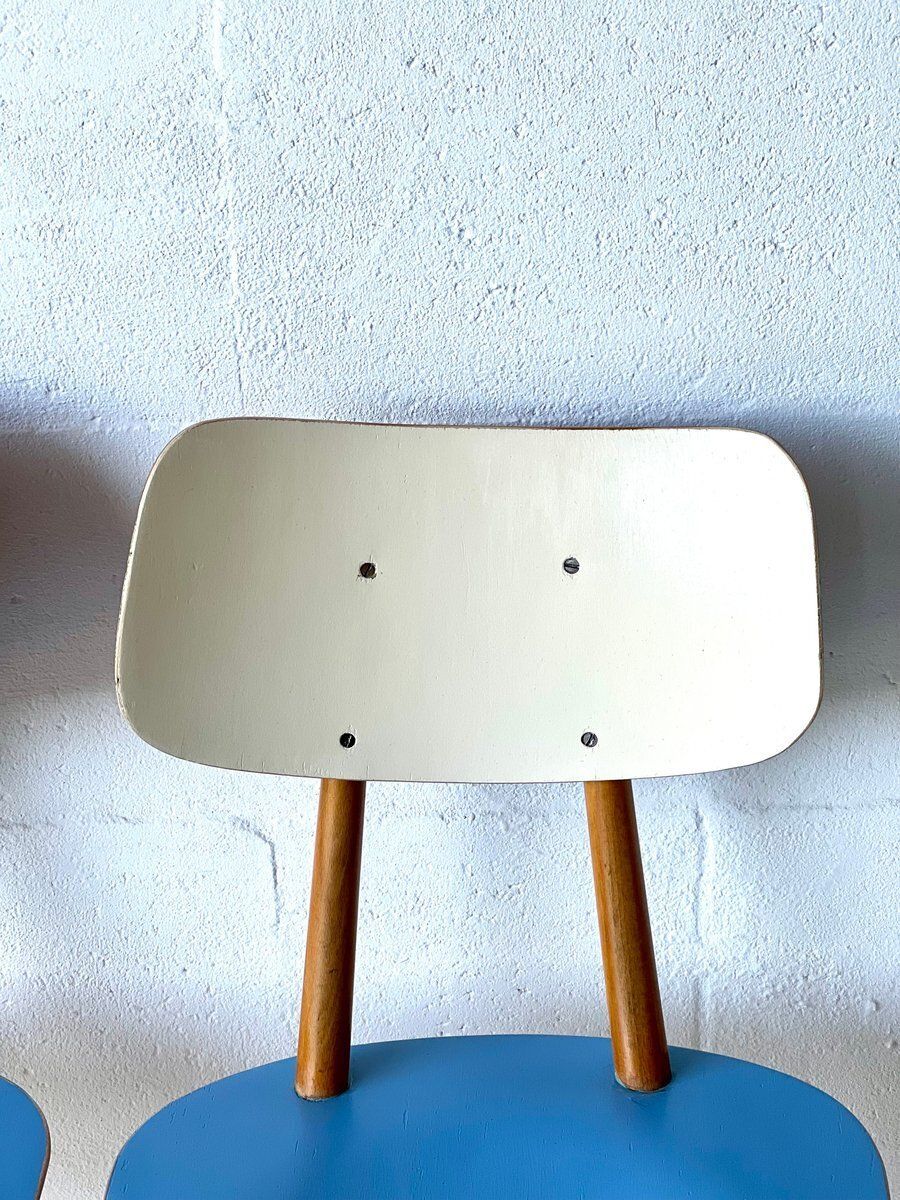 photo vinterior Eetkamerstoelen Van Ton, Ca. Jaren 1960, Set Van 4