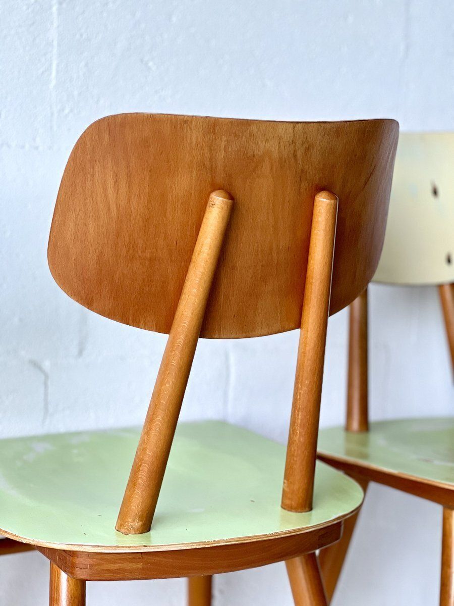 photo vinterior Eetkamerstoelen Van Ton, Ca. Jaren 1960, Set Van 4