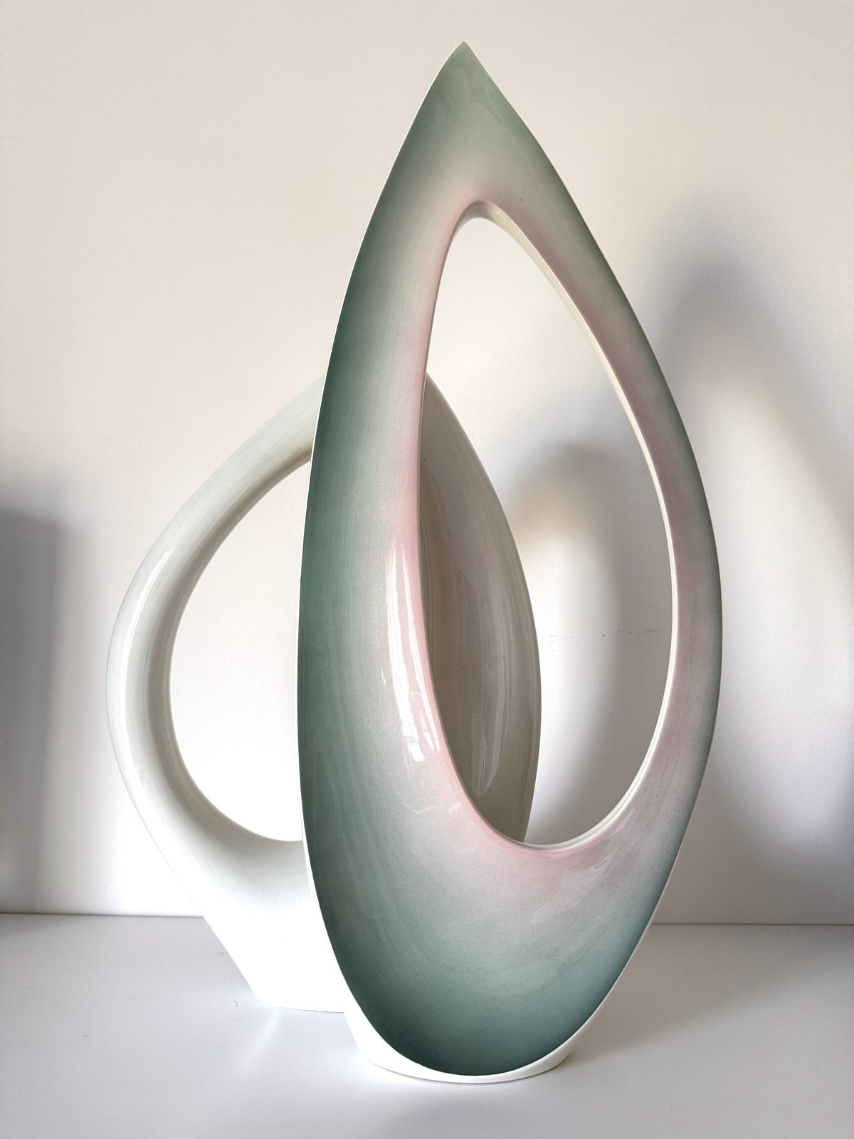 Italian Midcentury Sculptural Ceramic Vase By Vibi Torino, 1950s photo buy