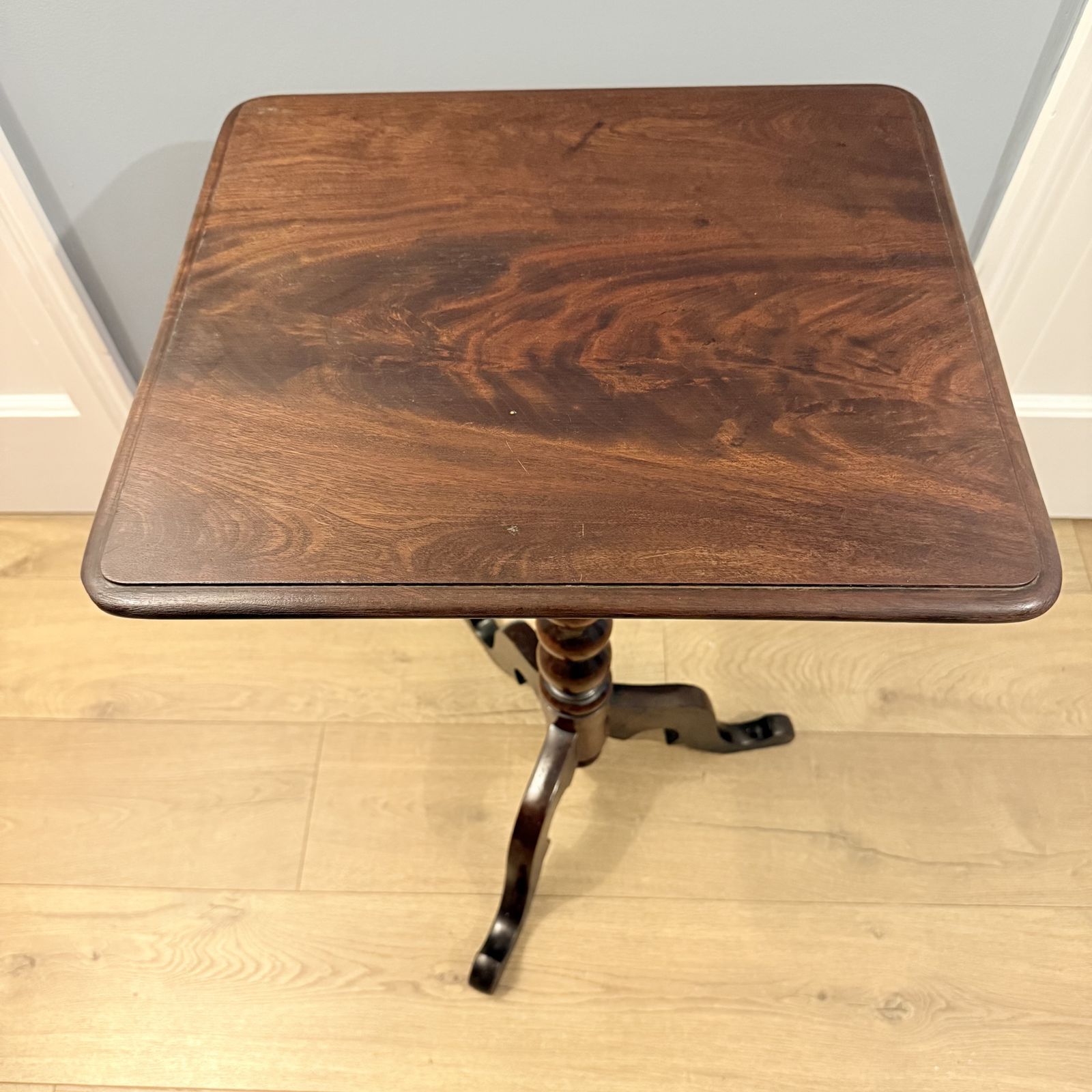 Victorian Mahogany Bobbin Tripod Table photo for sale