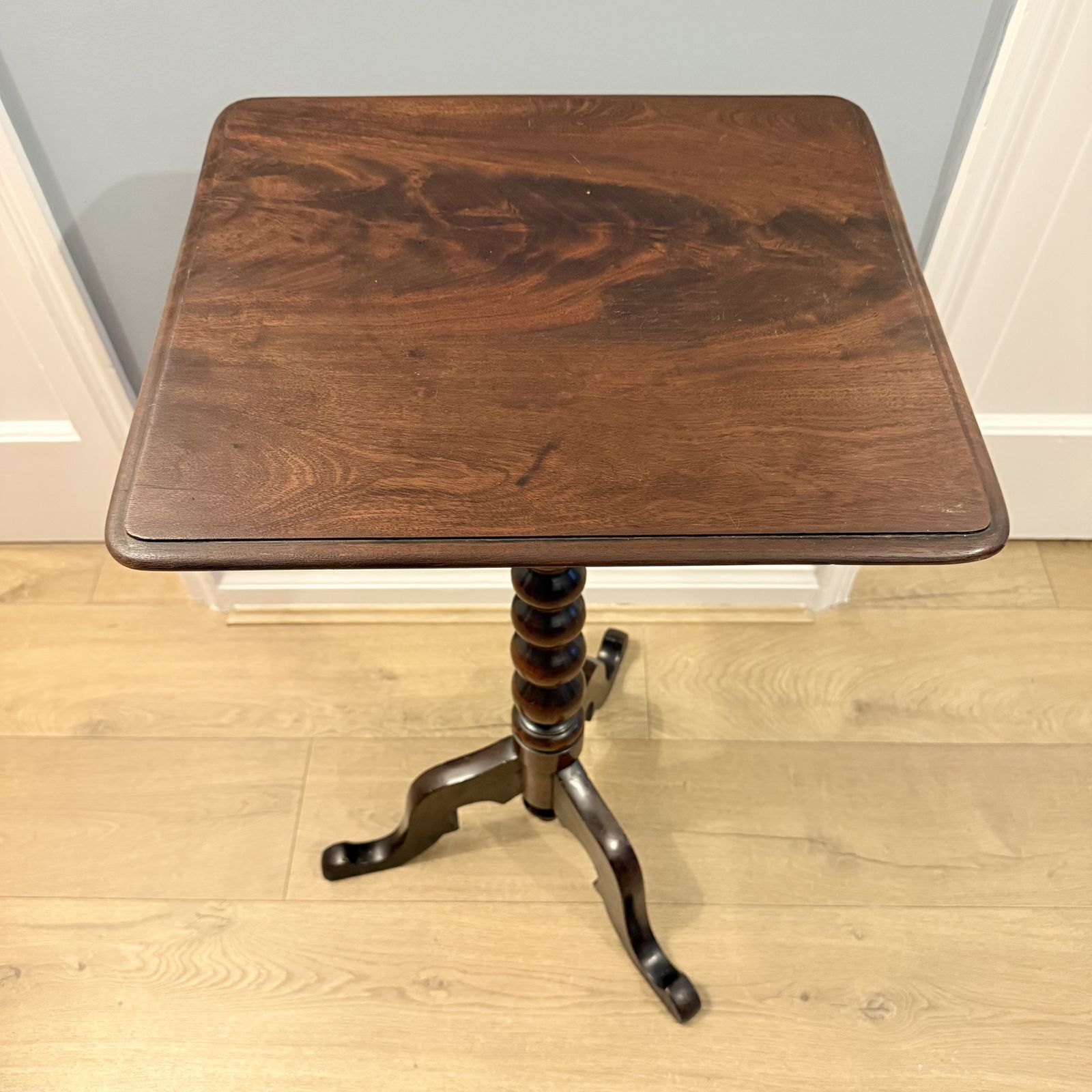 photo for sale Victorian Mahogany Bobbin Tripod Table