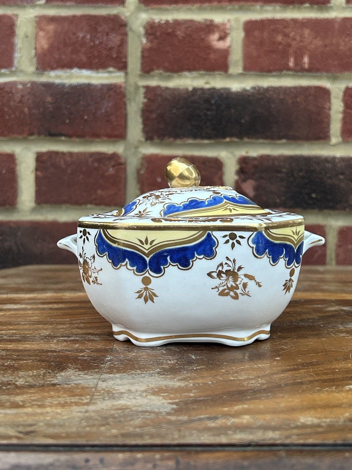 Spode Felspar Porcelain Sugar Bowl Elegant Antique 12cm Fine English China