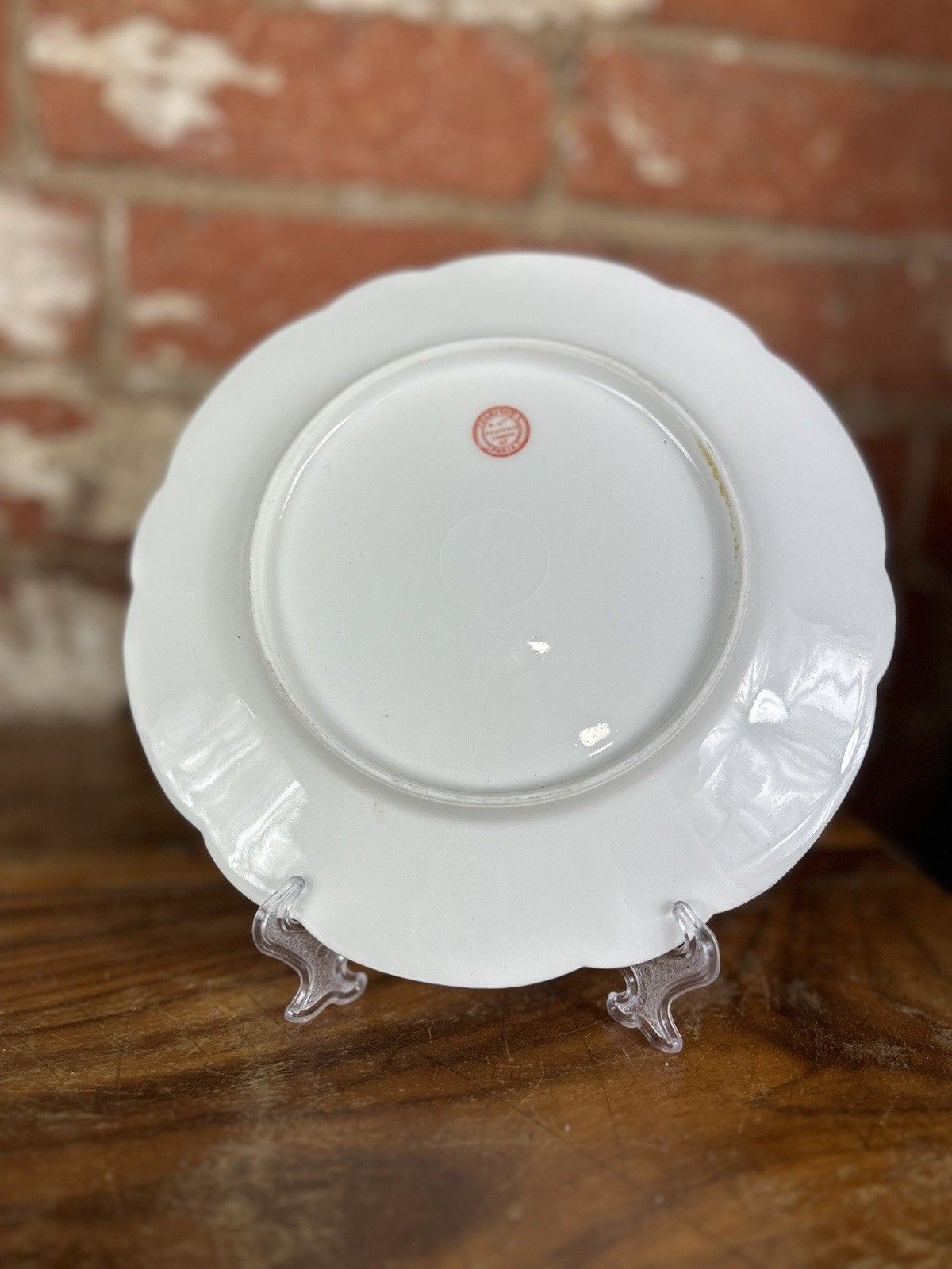 Home Decor Antique Old Paris Armorial Porcelain Pink Plate Service, 11pc, French photo