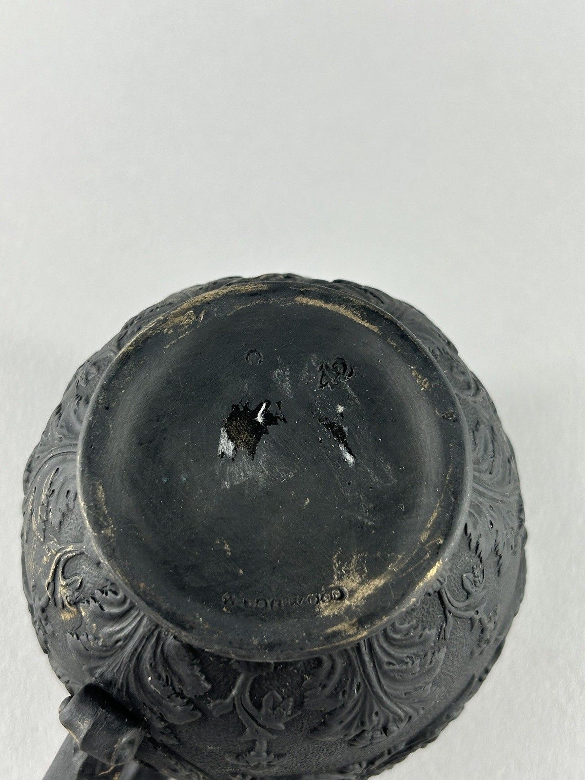 Antique Wedgwood Black Basalt Miniature Creamer Jug Four Nations 19thc Rare photo 89.0
