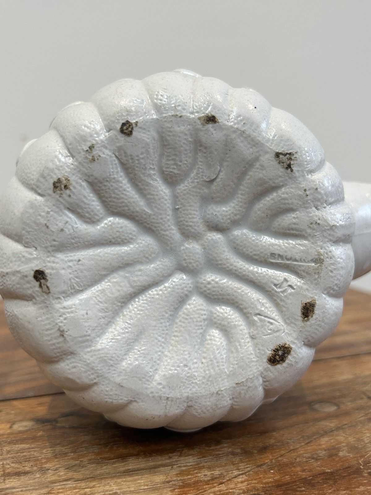 Early 19thc Minton Staffordshire White Salt Glaze Butterfly Stoneware Teapot photo vintage