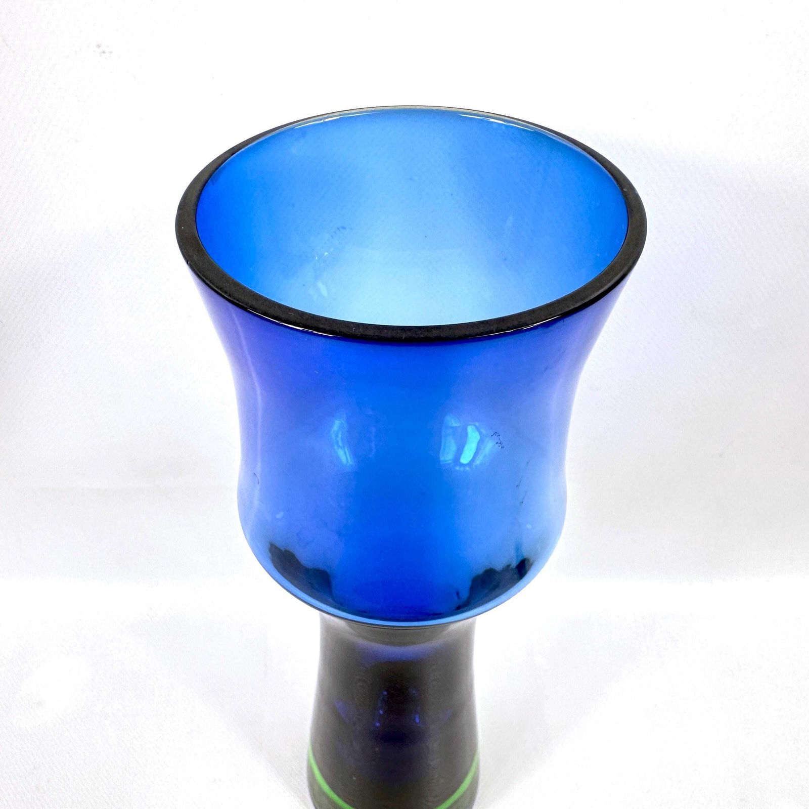 Art Glass Vase – Blue Green Bo Borgström For åseda, 1960s, 30 Cm photo Home Decor