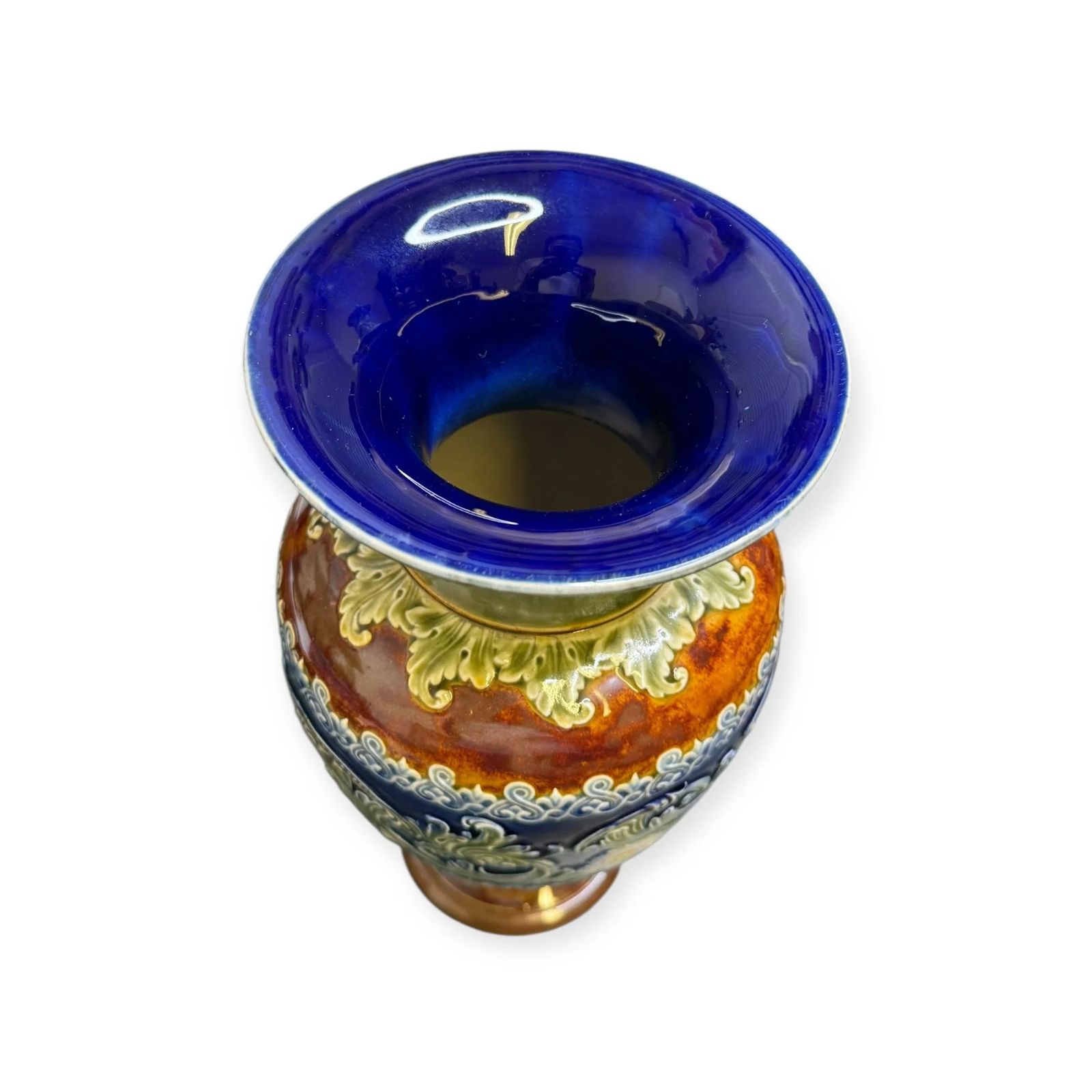 photo buy Royal Doulton Lambeth Revival Vases (Pair) Decorated By Elizabeth Pepper 2001