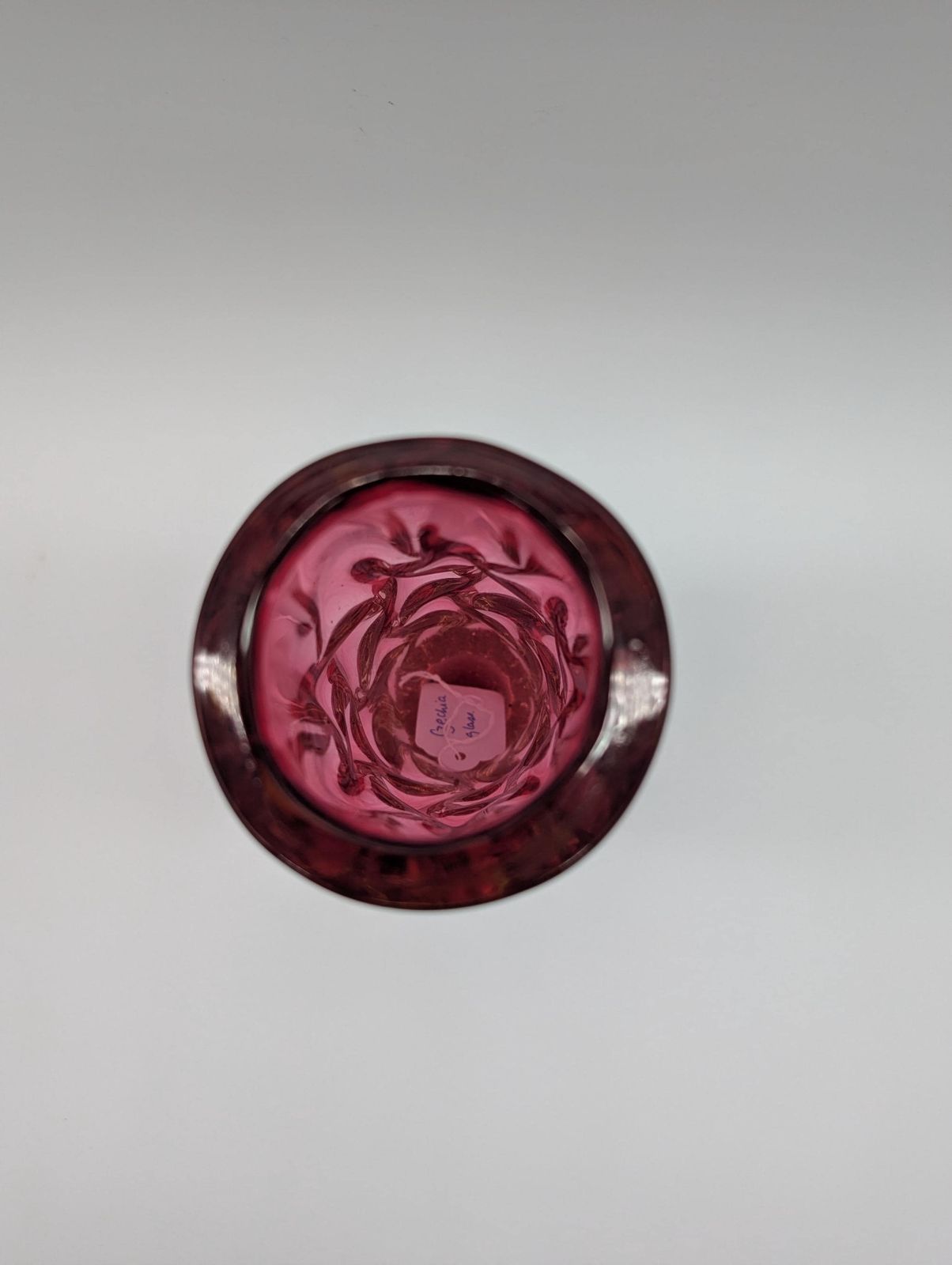 Vintage Czech Sommerso Brain Vase – Pink Red Glass – Pavel Hlava – Mid Century Art photo buy