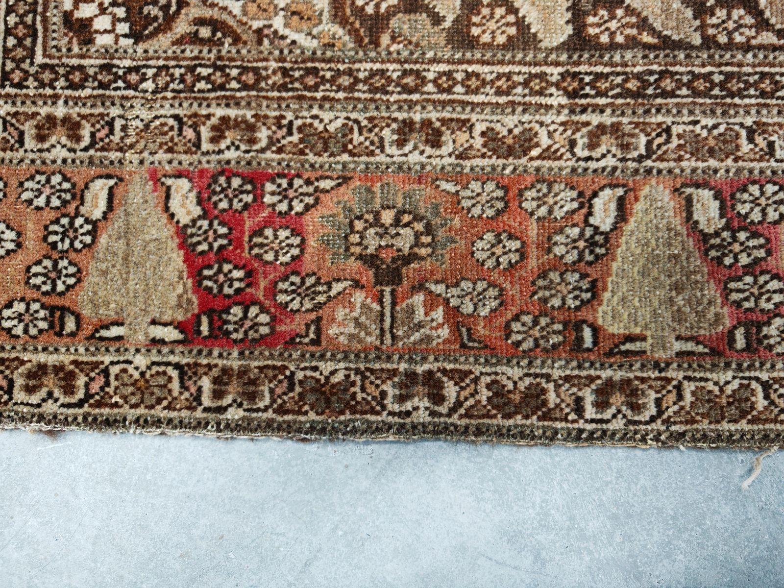 photo furniture Antique Tabriz Rug In Superb Tones, 100% Wool, West Asia 1920s