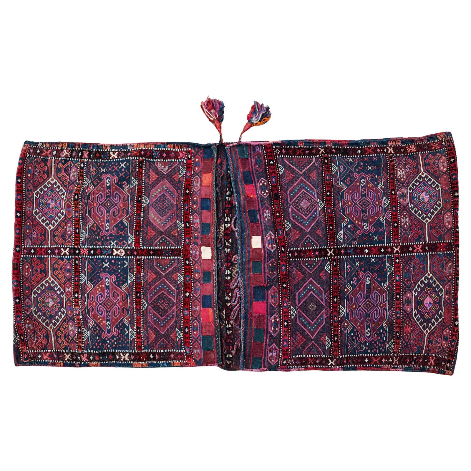 Antique Kurdish Hand Knotted Camel Saddle Rug, Herki Tribe, 19th Century