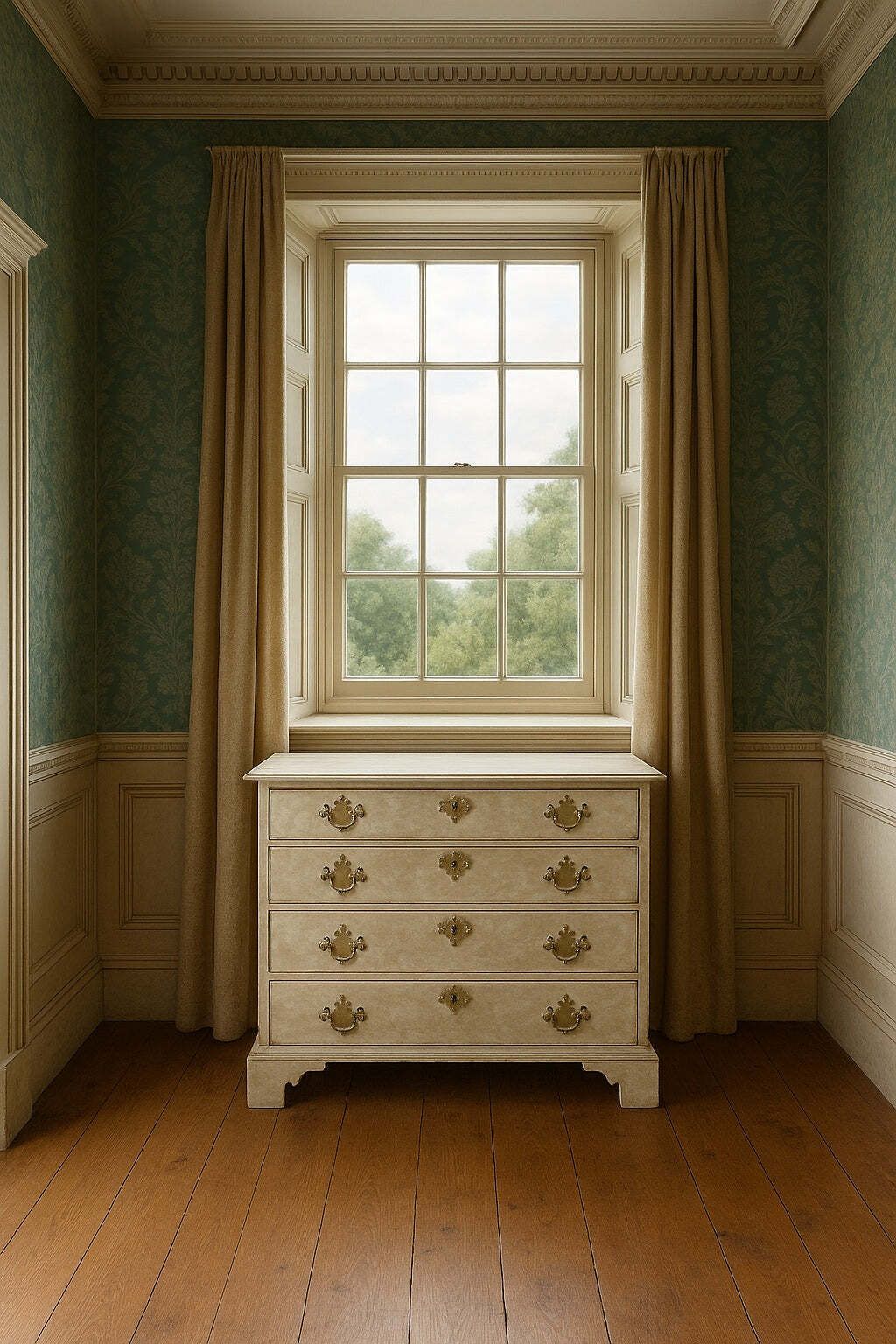 Rare 19th Century Edwards & Roberts Painted Chest Of Drawers photo for sale