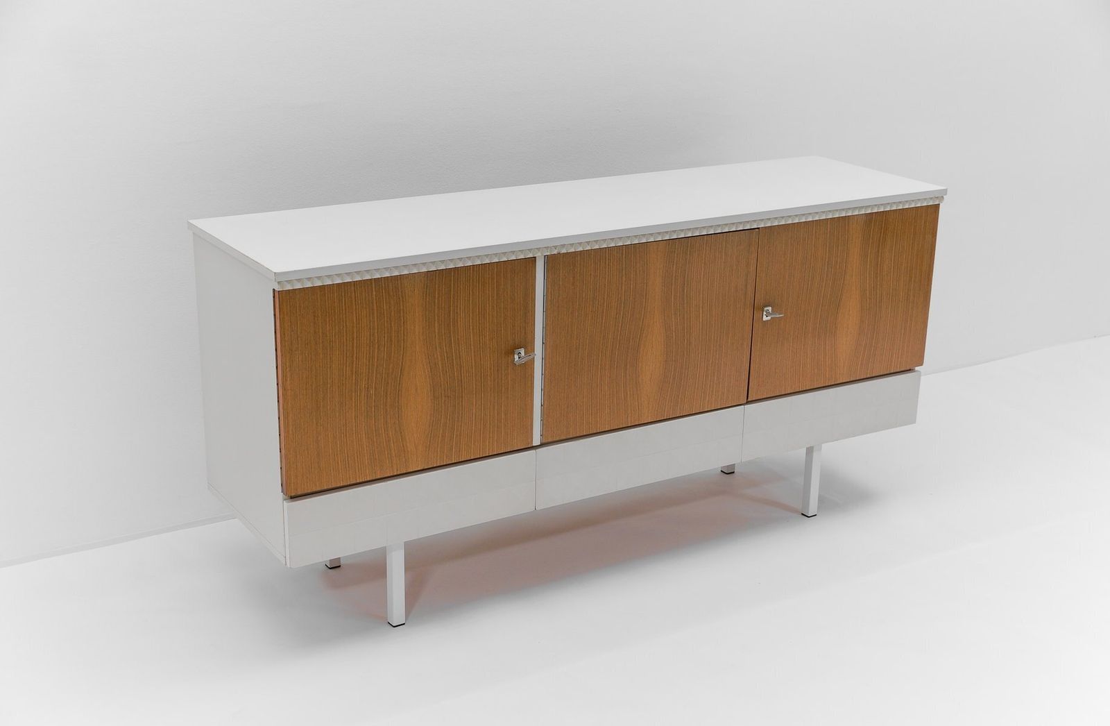 Mid Century Modern Brown & White Sideboard, 1960s photo furniture