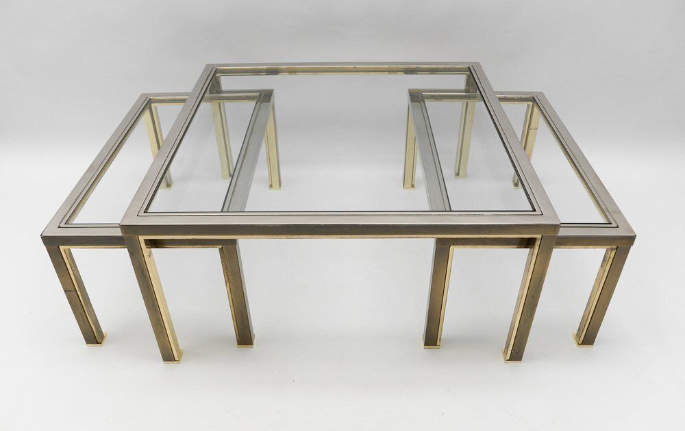 Vintage French Nesting Tables, 1970s, Set Of 3
