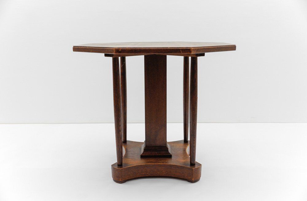 Art Deco Wooden Table, Germany, 1940s photo for sale