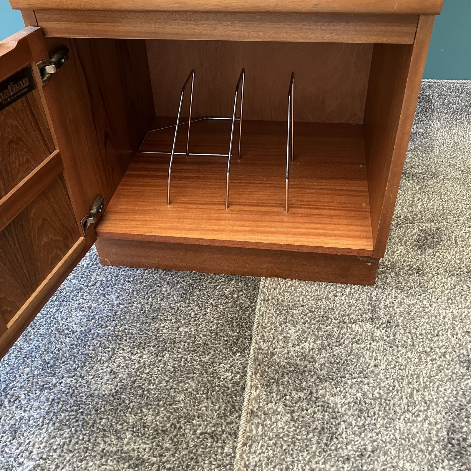 A Mid Century Nathan Teak Hifi Or Drinks Cabinet With Lift Up Top Made By Parker Knoll photo furniture