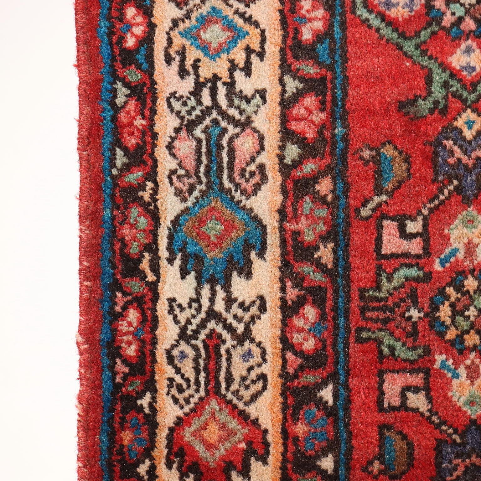 Antique Asian Carpet Cotton Wool Heavy Knot 116 X 41 In photo 440.0
