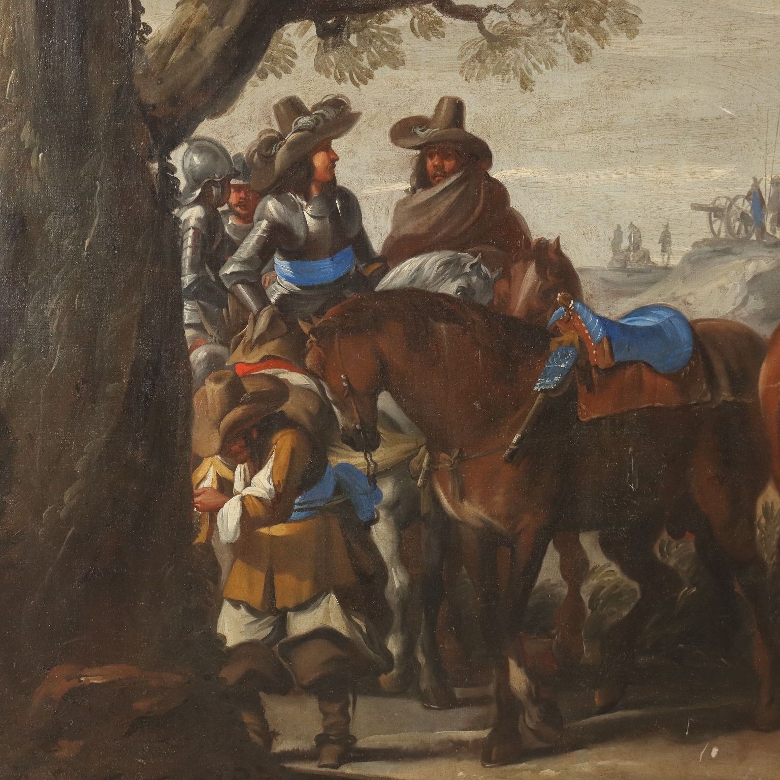 Antique Painting Historical Subject Oil On Canvas XVIII Century photo Art