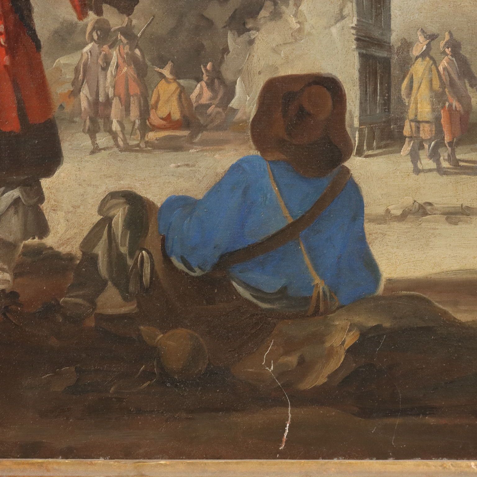 Antique Painting Historical Subject Oil On Canvas XVIII Century photo buy