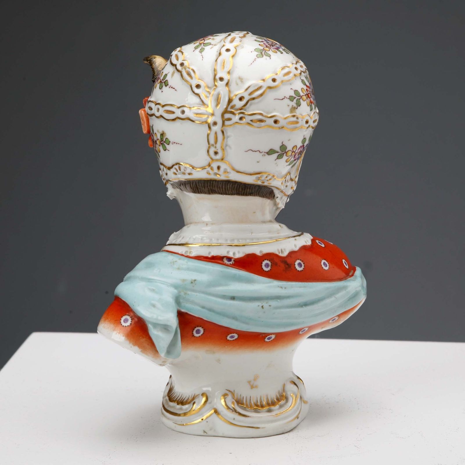 Antique Half Bust Porcelain Of Chelsea XIX Century photo Art