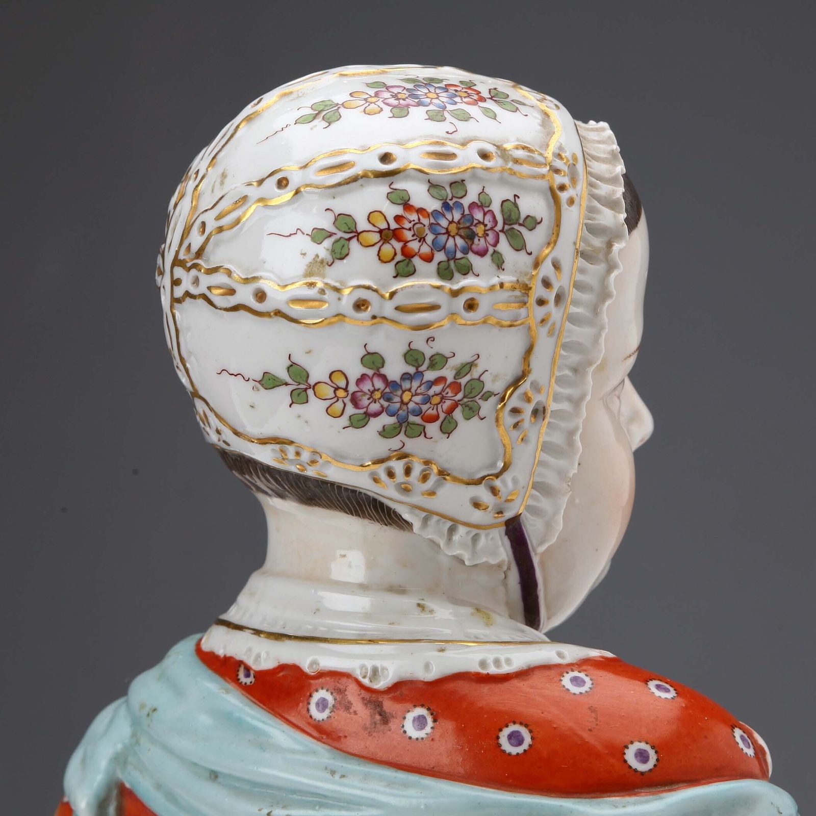 Antique Half Bust Porcelain Of Chelsea XIX Century photo buy