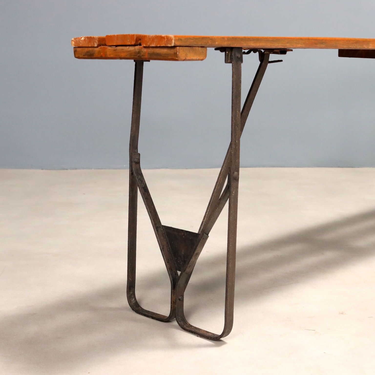 Vintage Bench Painted Beech Metal Design Italy 1960s photo Furniture