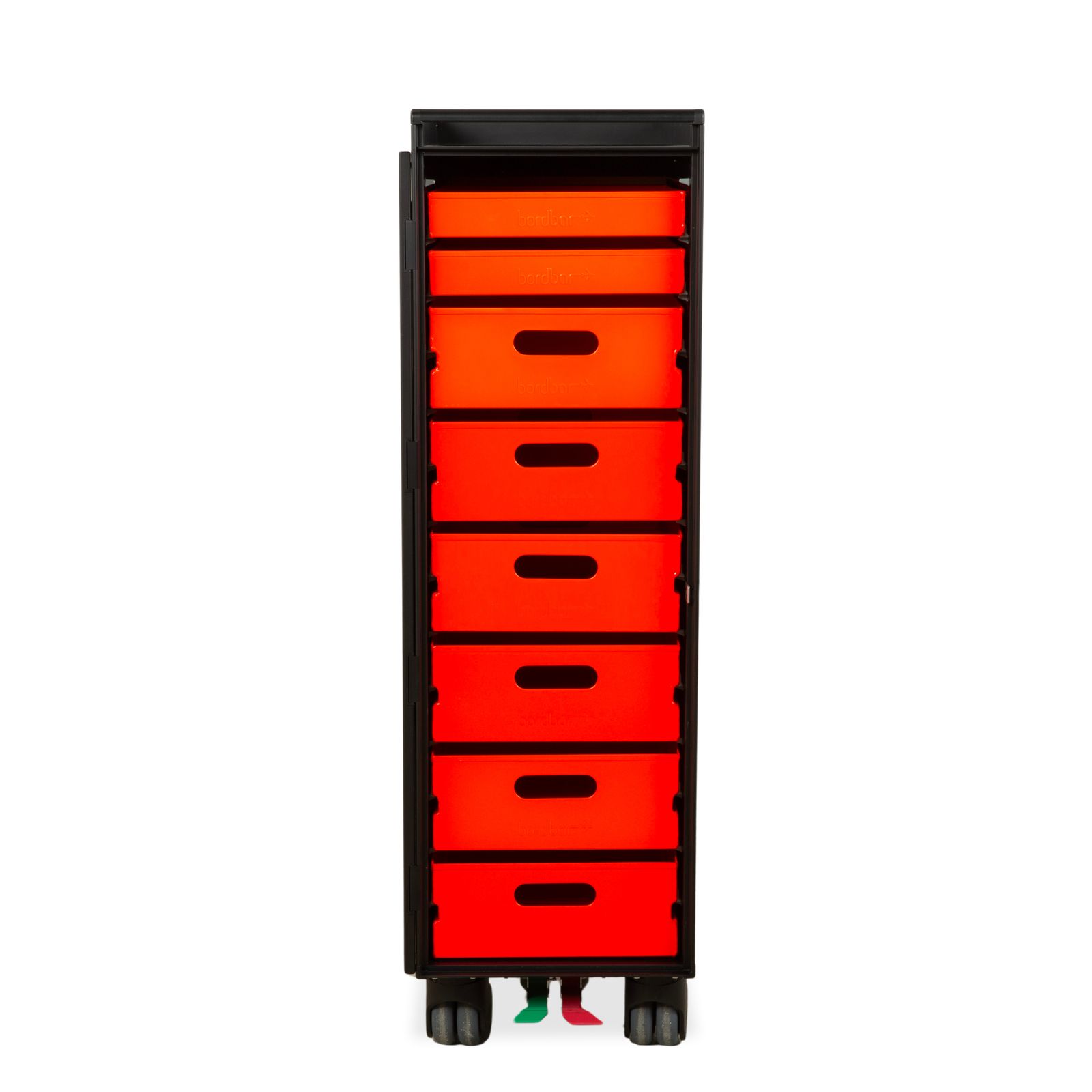 Bordbar Voyager Neonblack, trolley d'avion, équipement Neon Equipment rouge et noir photo vinterior