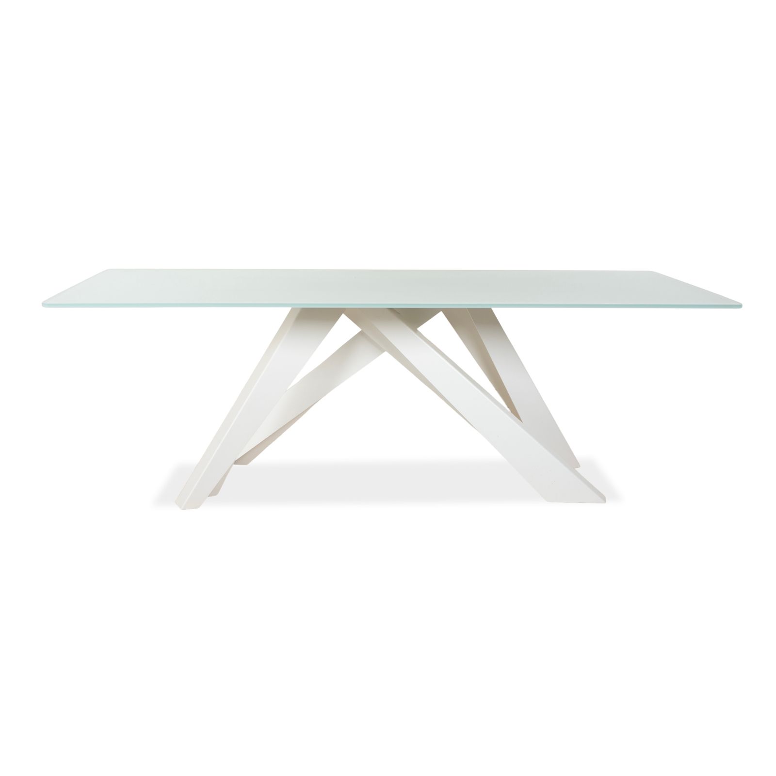 Table à manger Bonaldo Big Glass blanche photo buy
