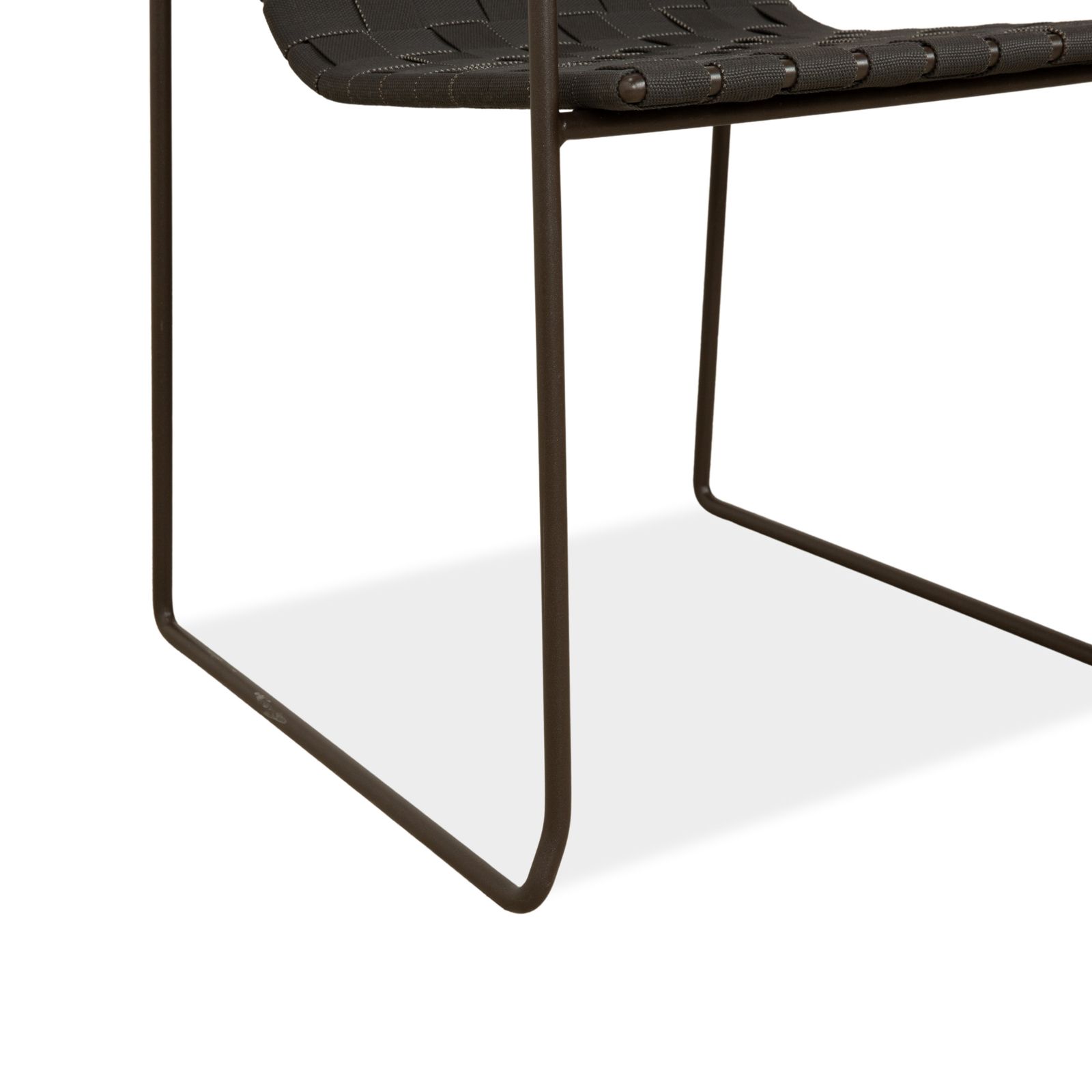 Lot de 4 chaises Andreu World Trenza en métal, brun anthracite, avec accoudoirs photo 2570.0