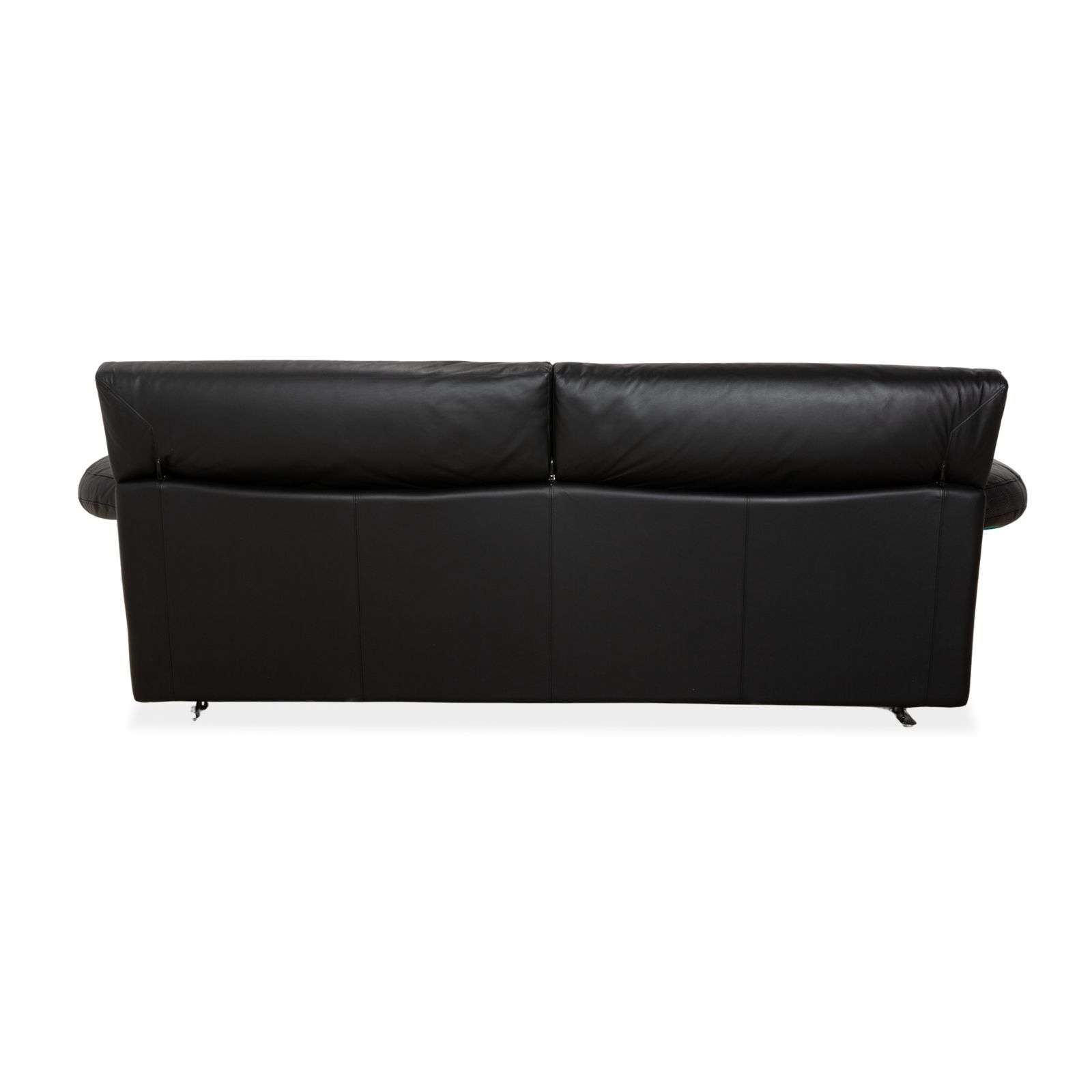 Furniture B&B Italia Arca Leather Three Seater Black Manual Function Sofa photo
