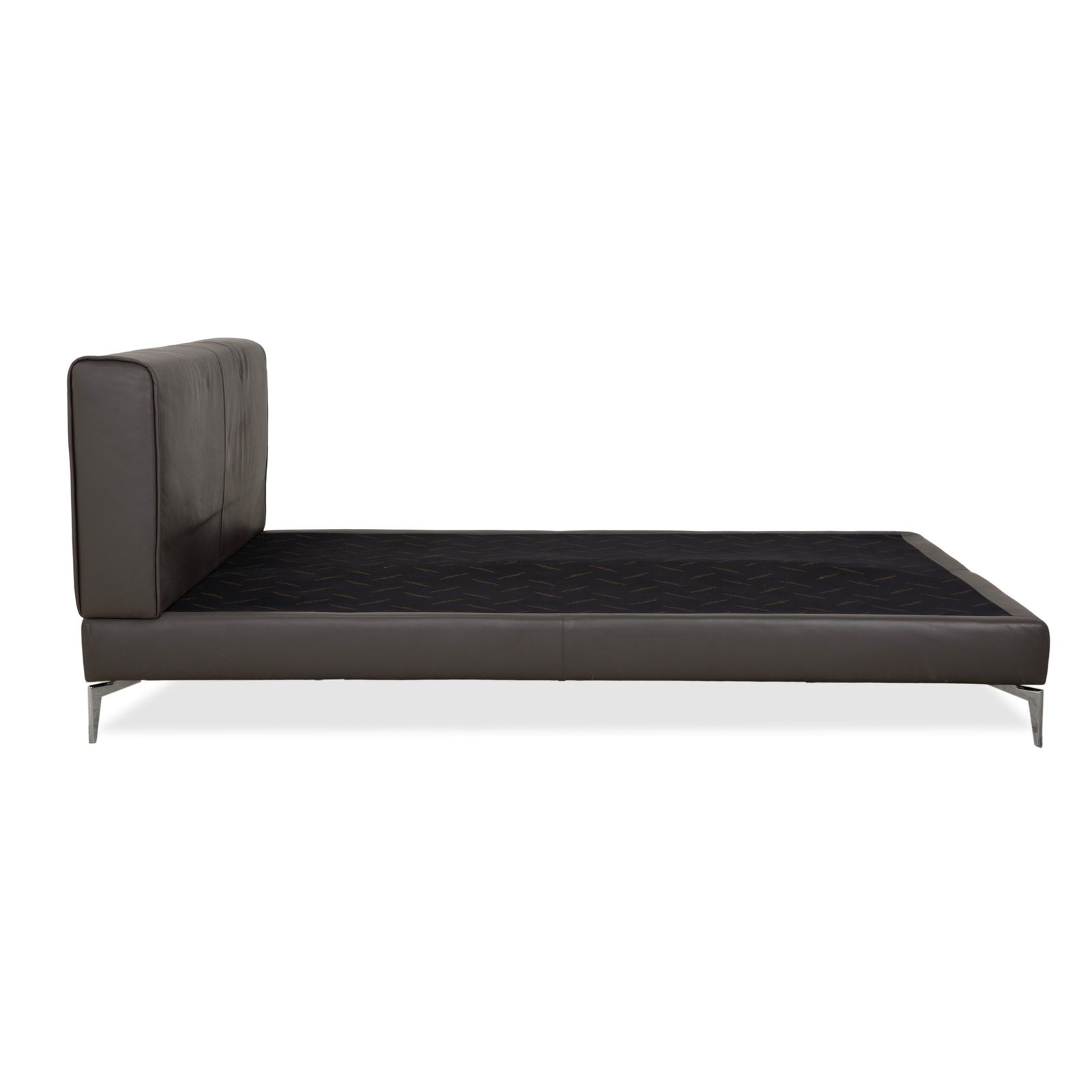 Mobilier Lit à ressorts Christine Kröncke en cuir brun taupe photo