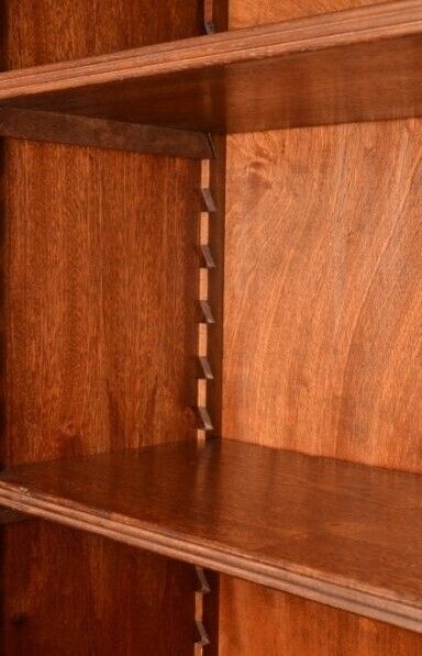 Pair Sheraton Style Burr Walnut Open Bookcases Late 20th C photo for sale