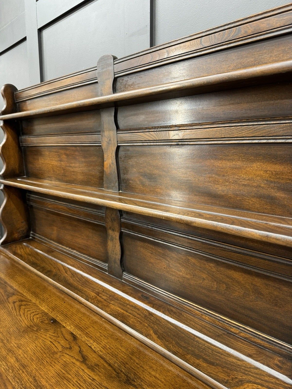 Ercol Old Colonial Solid Oak Dresser Base And Rack – Classic Vintage Storage photo buy