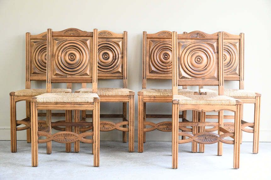 Set 6 French Dudouyt Style Dining Chairs photo furniture