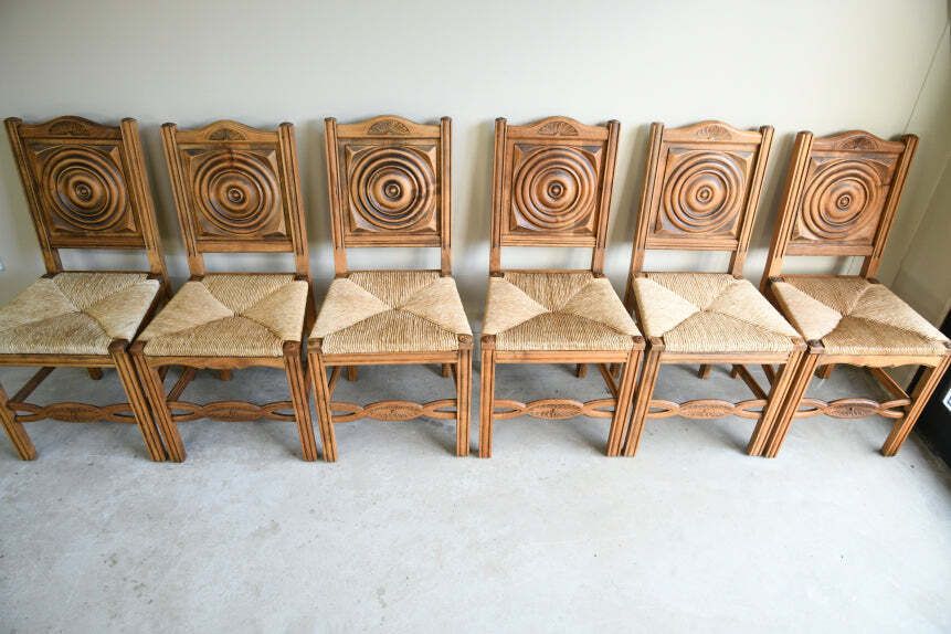 photo for sale Set 6 French Dudouyt Style Dining Chairs