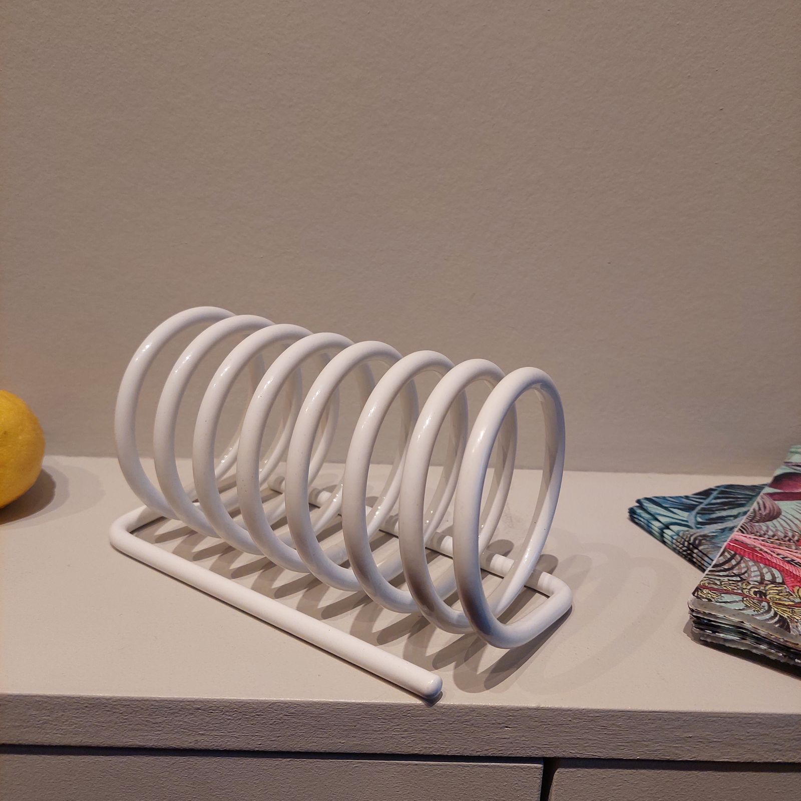 photo vinterior Mid Century Space Age Habitat Toast Rack Letter Holder Desk Organiser 70s