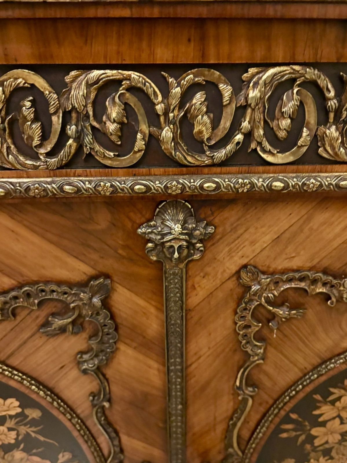 Exceptional Quality Antique French Louis XVI Style Marble Top Side Cabinet photo for sale