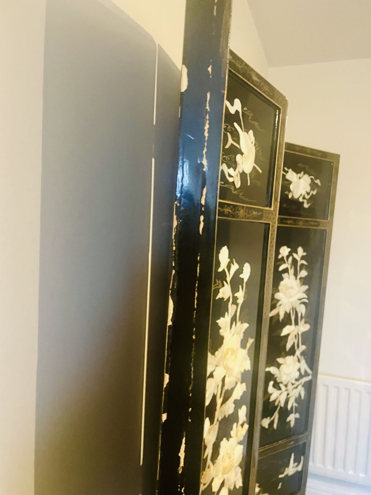 East Asia Room Divider   Black Gold Mother Of Pearl photo vinterior