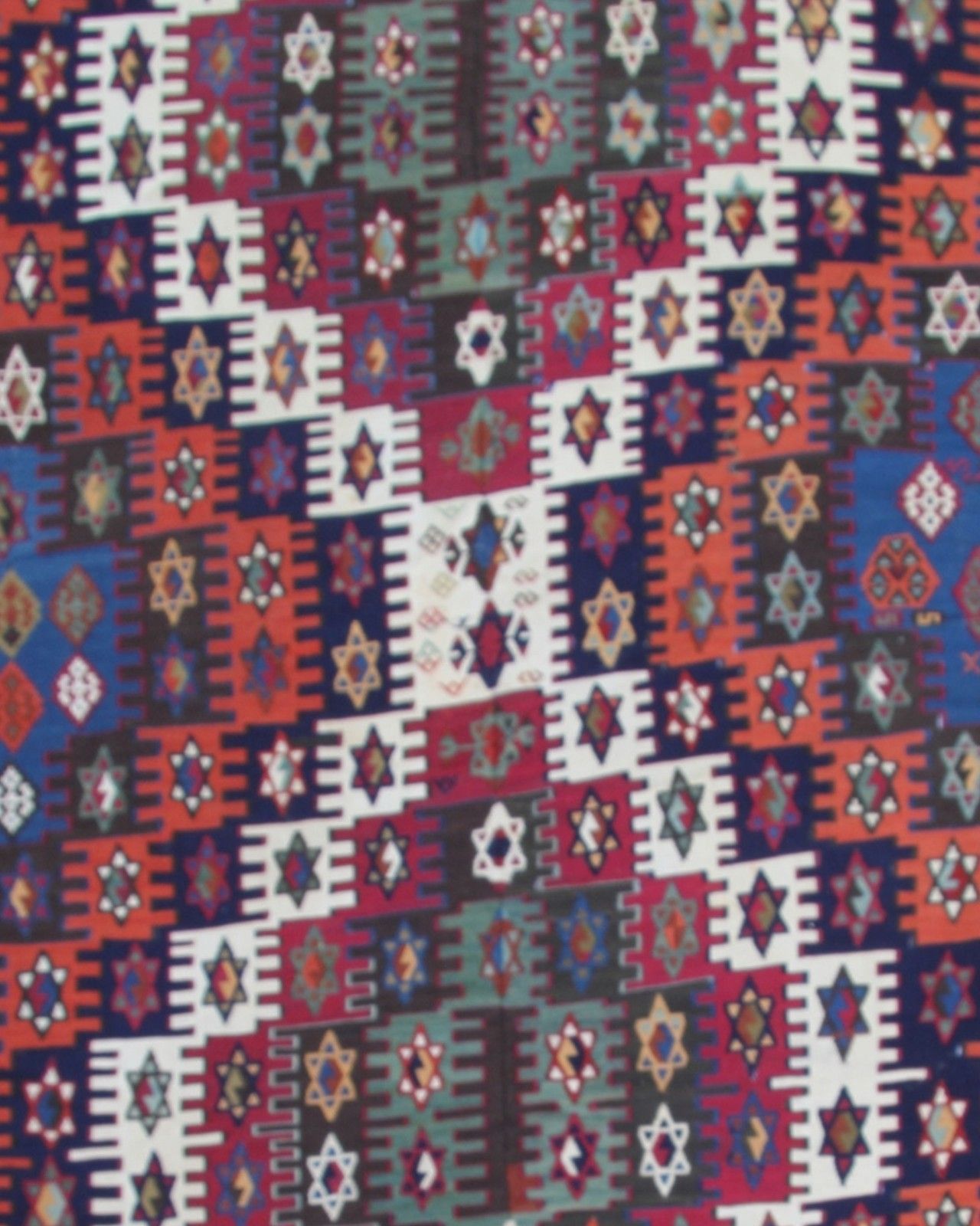 Konya Kilim Runner Rug 1930s, Tribal Geometric Wool Flatweave 350x170cm photo buy