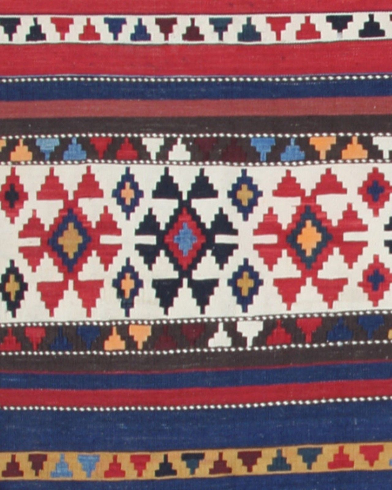 Shirvan Kilim Runner Rug 1940s Tribal Striped Geometric Wool 340x160cm photo buy