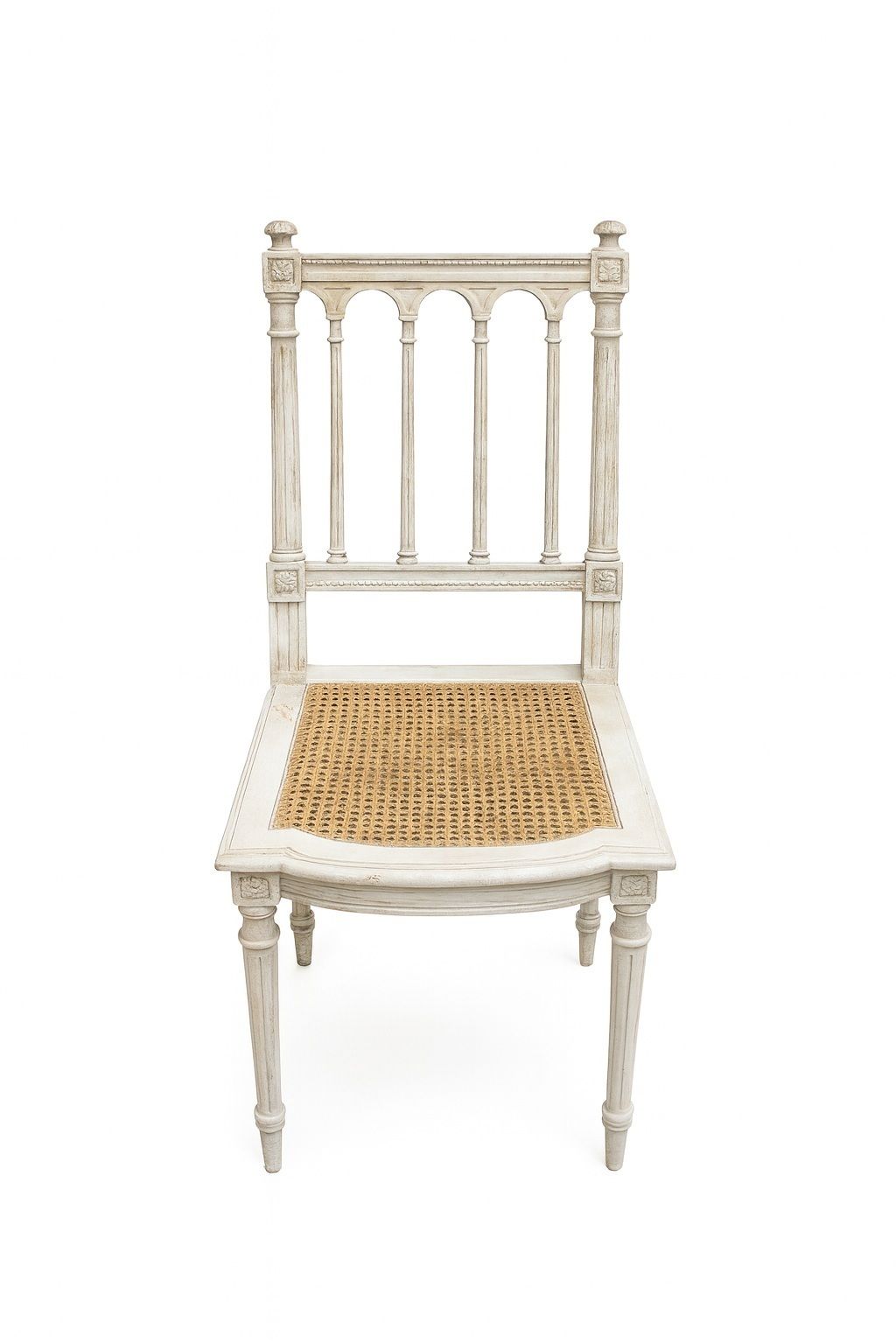 Pair Of Vintage French Painted Chairs – Carved Wooden Bedroom Chairs photo vintage