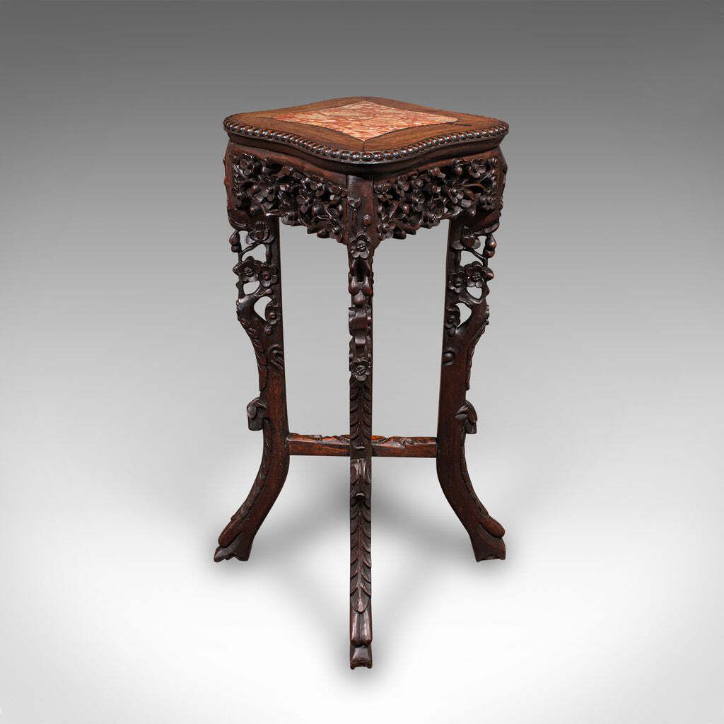 Small Antique Jardiniere Stand Oriental Marble Wine Lamp Table Victorian photo 4811.0