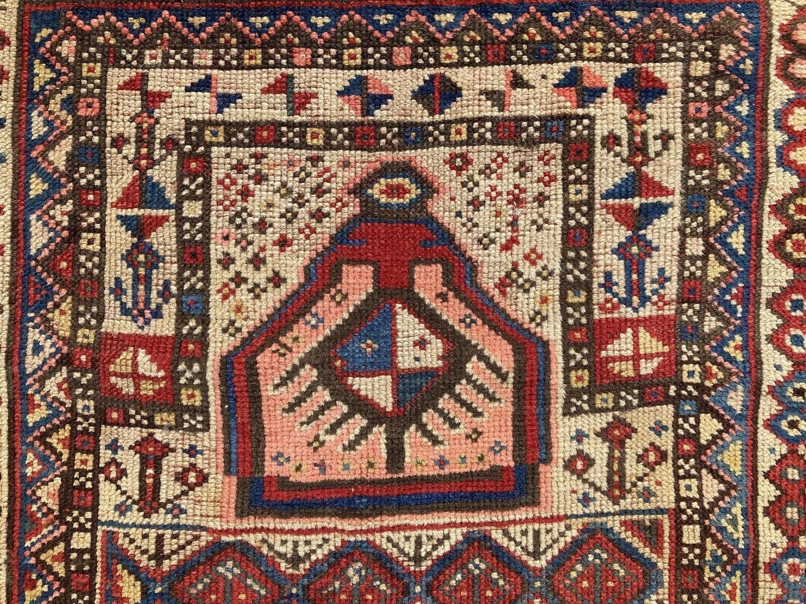 Textiles Antique Caucasian Gendje Prayer Rug 1.90m X 0.98m photo