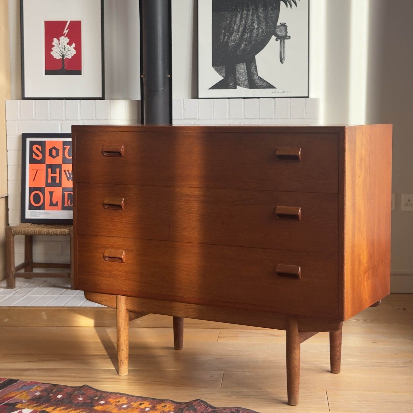 photo vinterior Model 133 Chest With Secrétaire By Børge Mogensen For Søborg Møbelfabrik, 1950s,