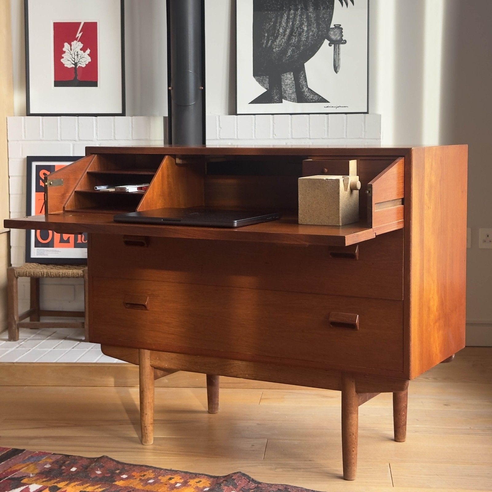 photo buy Model 133 Chest With Secrétaire By Børge Mogensen For Søborg Møbelfabrik, 1950s,