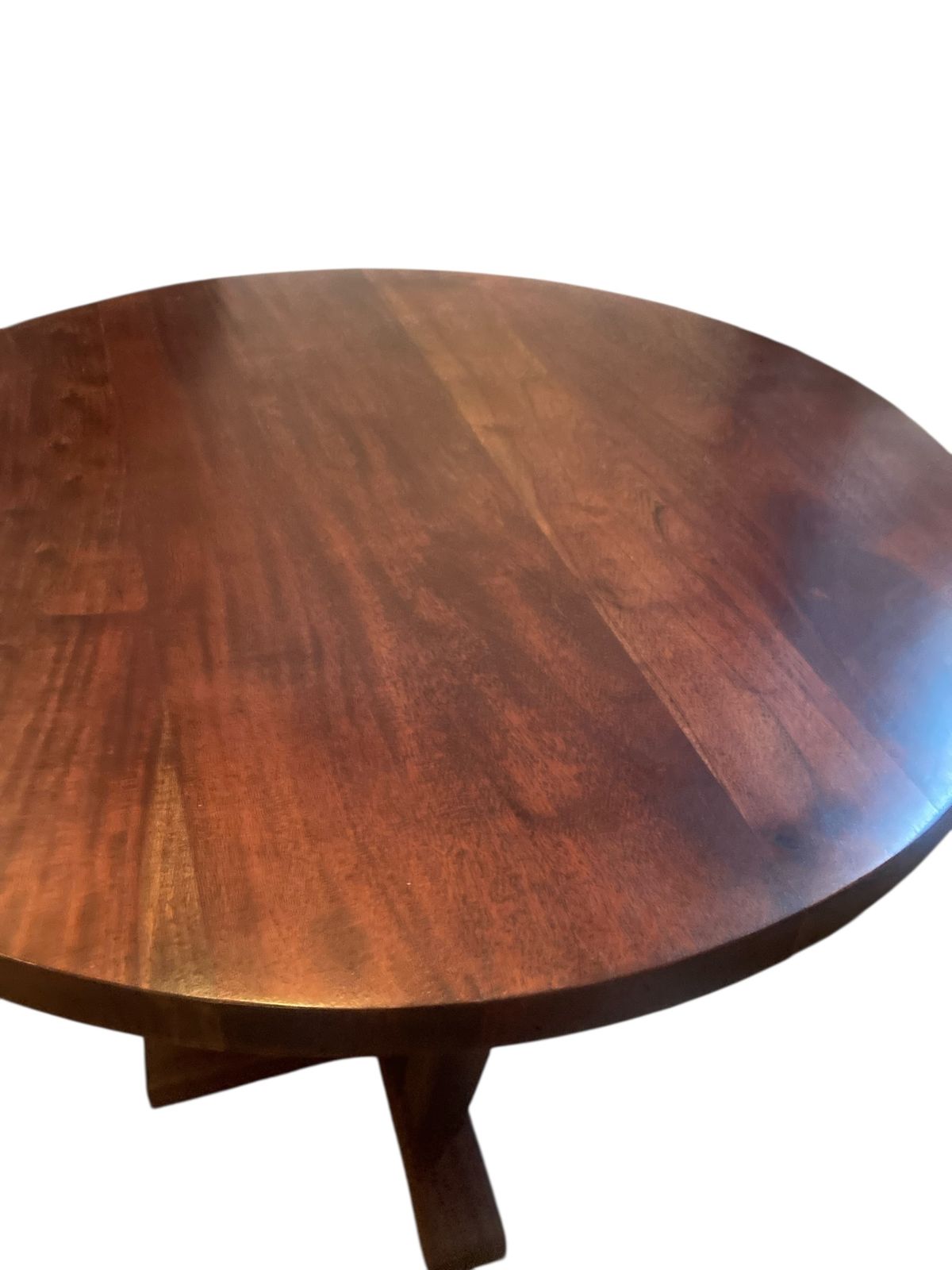 4 Person Circular Mahogany Dining Or Restaurant Table photo furniture